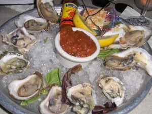 Five kinds of Oysters at Marsha Brown